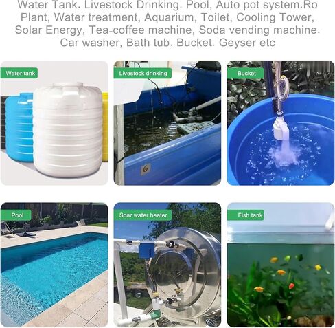 2Pcs Automatic Water Level Control Valve - Inside Type, Float Valve for Water Tank, Solar Energy, Auto Pot, Aquarium (3/4" Side) in Saudi Arabia