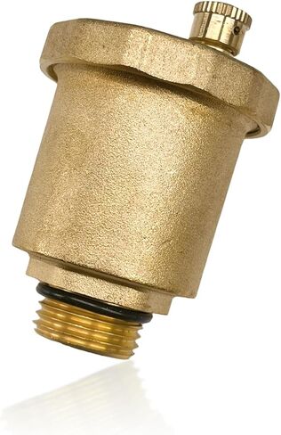 KVAEY Brass Automatic Float Valve, 1/2" Male NPT Thread Brass Air Bleeder Release Vent Valve, Automatic Air Bleed Vent with Male Thread for Hot Water Radiator Boiler Heat System (1/2") in Saudi Arabia