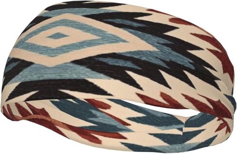 Native American Southwestern Navajo Art Sports Fitness Headband, Sweat Resistant Headband, Hair Band, Breathable Sweat Wicking Fitness Equipment Headbands for Women Men in Saudi Arabia