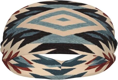 Native American Southwestern Navajo Art Sports Fitness Headband, Sweat Resistant Headband, Hair Band, Breathable Sweat Wicking Fitness Equipment Headbands for Women Men in Saudi Arabia