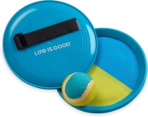 Life is Good Toss and Catch Ball Set (Pink/Green), Enjoy Family Outdoor Games with 2 Paddles, 2 Balls & 1 Carry Bag, No-Setup 2-Player Paddle Game for Beach, Backyard, Park & Travel Fun in Saudi Arabia