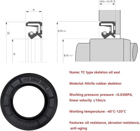 Rubber Oil Shaft Seal,Seal Washer 10pcs Tc 13x19x3~13x35x7 NBR Skeleton Oil Seal Nitrile Rubber Sealing Ring Rotary Gaskets Inner Diameter 13mm Gasket Lip with Spring Skeleton Oil Seal(TC 13x19x3mm in Saudi Arabia