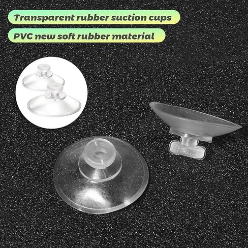 30Pcs 20mm/0.79" Furniture Desk Glass Transparent Anti-Collision Suction Cups Small Rubber Suction Cups for Glass Table Tops, Furniture, Desk, Bumper Protection Without Hooks in Saudi Arabia