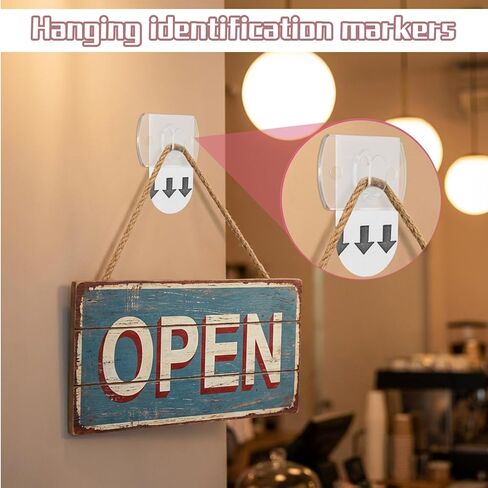 60Pcs Mini Adhesive Hooks, Light Clips for Hanging, Removable Clear Mini Lights Strip Clip for Wall, Indoor, Festival Decoration in Saudi Arabia