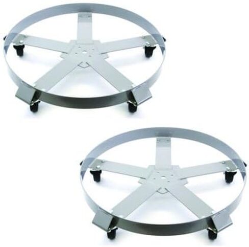2 Drum Dolly 55 Gal 5 Wheel Swivel Casters Heavy Steel Frame Easy Roll 1250 lbs in Saudi Arabia