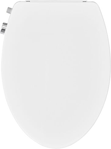 Elongated Bidet Toilet Seat, Non-Electric Dual Nozzle (Front & Rear Wash), Self-Cleaning Wand with Quiet-Close Lid, Easy Installation with All Accessories Included, White in Saudi Arabia