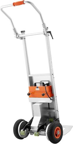 VEVOR Electric Stair Climbing Dolly, 440lbs Capacity Electric Stair Climbing Hand Trucks with 157.5in Rope & Folding Handle, Heavy Duty Stair Climber for Warehouse Logistics, Moving Furniture(Silver) in Saudi Arabia