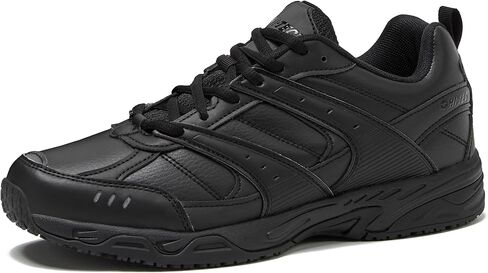 HI-TEC Fusion SR Non Slip Shoes for Men Food Service - Black Comfort Restaurant Slip Resistant Work Mens Sneakers, Medium or Extra Wide in Saudi Arabia