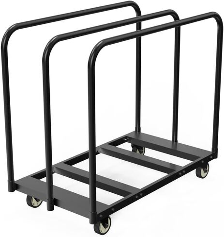 Folding Table Cart, Heavy Duty Drywall Cart 1800 LBS&10 Table Capacity,Table Dolly with 4" PU Swivel Wheels for Moving Lumber, Folding Table, Sheetrock, for Party Events, Hotel, Factory, Warehouse in Saudi Arabia