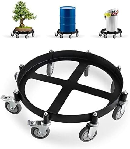 55-Gallon Drum and Garbage Can Dollies - 2000 Pound Trash Can Dolly Swivel Casters Wheel Steel Frame Cart Non Tipping Hand Truck Capacity in Saudi Arabia
