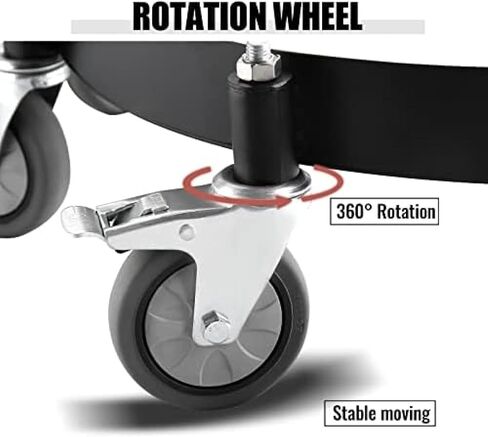 55-Gallon Drum and Garbage Can Dollies - 2000 Pound Trash Can Dolly Swivel Casters Wheel Steel Frame Cart Non Tipping Hand Truck Capacity in Saudi Arabia