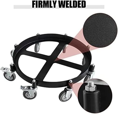 55-Gallon Drum and Garbage Can Dollies - 2000 Pound Trash Can Dolly Swivel Casters Wheel Steel Frame Cart Non Tipping Hand Truck Capacity in Saudi Arabia