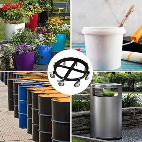 55-Gallon Drum and Garbage Can Dollies - 2000 Pound Trash Can Dolly Swivel Casters Wheel Steel Frame Cart Non Tipping Hand Truck Capacity in Saudi Arabia