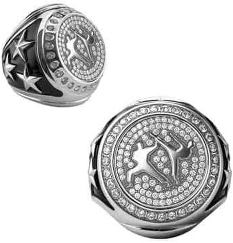 Silver Martial Arts/Karate Bling Ring - Trophy Rings for Martial Arts/Karate & Award gift for champions in Saudi Arabia