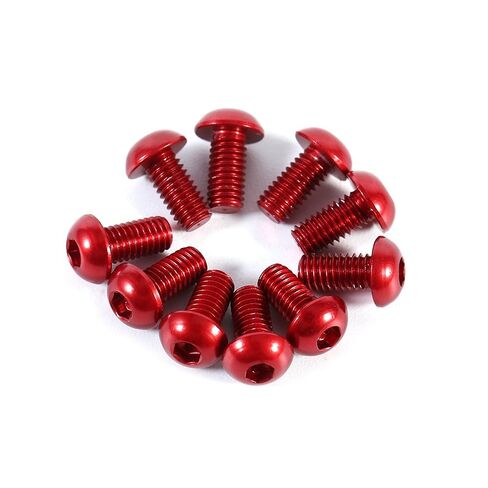 10PCS Button Head Socket Cap Bolts Screws, M3 Socket Head Screws, Round Head Aluminum Alloy Hex Head Screw Bolt Hardware Accessories for Home Office Furniture (6mm) in Saudi Arabia