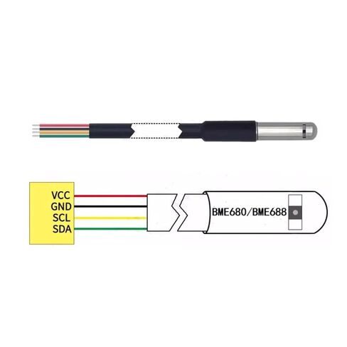 BME680 BME688 Low Power Temperature and Humidity Sensor Probe I2C(BME680,2m) in Saudi Arabia