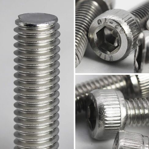 SUNXULIMI M3 x 8mm Socket Head Cap Screws Bolts Stainless Steel 304 Metric Machine Hex Socket Screw, Allen Hex Drive, Fully Thread, 100PCS in Saudi Arabia