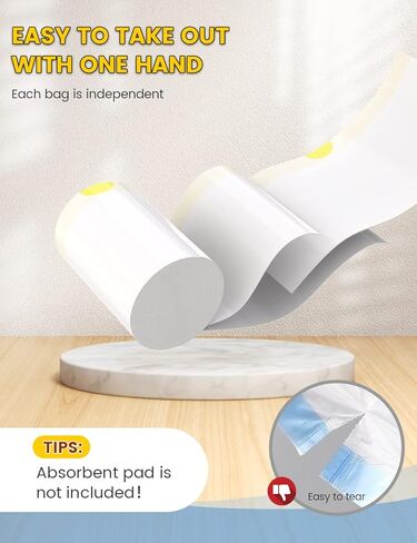 KONE 110 Count Commode Liners Disposable Waste Bags Fits All Standard Bedside Portable Toilet Chair Bucket Potty Bedpan Easy to Use in Saudi Arabia