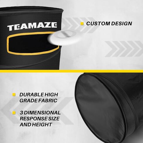 Teamaze Disc Golf Basket Set with 2 Flying Discs | Foldable Backyard & Beach Toss Game for Adults | All-Weather Outdoor Games with Carry Bag | Perfect for Lawn, Tailgating & Camping Games in Saudi Arabia