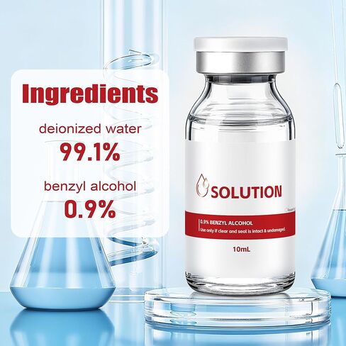 10ml 2 Pack Solution in Sample Bottle, Shatterproof Glass Vials in Saudi Arabia