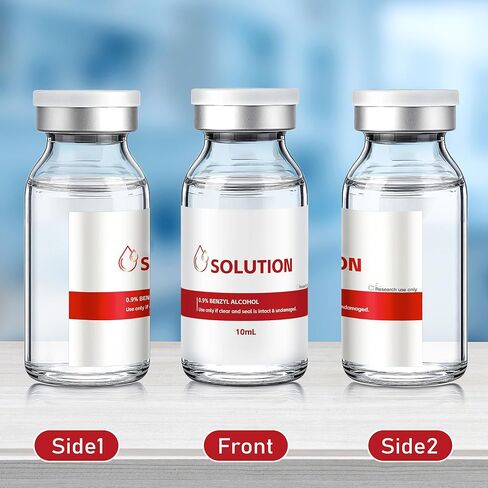 10ml 2 Pack Solution in Sample Bottle, Shatterproof Glass Vials in Saudi Arabia