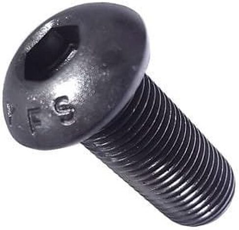 Socket Button Head Cap Screw, M2.5-0.45 x 5mm, Alloy Steel Metric Class 12.9, Black Oxide, Hex Socket (Quantity: 100) Coarse Thread, M2.5 Allen Bolt, Length: 5mm, Full Thread in Saudi Arabia