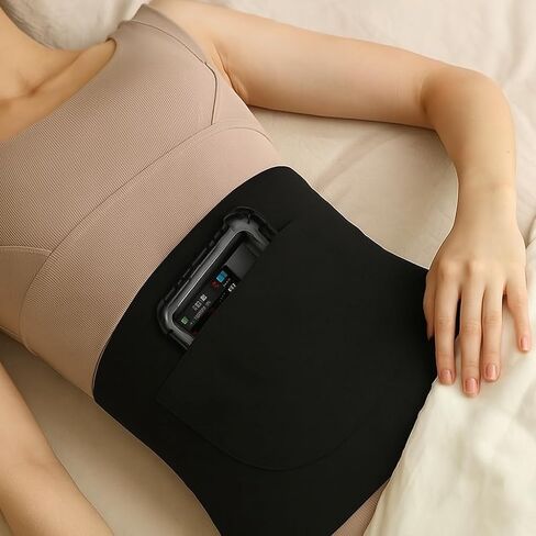 Insulin Pump Waist Bag – Diabetic Belt for Sleeping, Insulin Pump Belt with 2 Large Pockets, Breathable Soft Fabric, Ideal for Sleep, Travel & Daily Use - Black. in Saudi Arabia