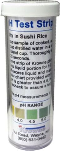 FSE 373-KR-S25-126 pH Test Strips for Foodservice, Acidity Testing for Sushi Rice, Salsa and Salad Dressing, Color-Coded Chart, pH Range 3.0-6.0, 50 Strips per Bottle, Loose Bottle in Saudi Arabia