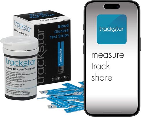 شرائط اختبار نسبة السكر في الدم من Trackstar | 50-عد | قياس النتائج وتتبعها ومشاركتها in Saudi Arabia