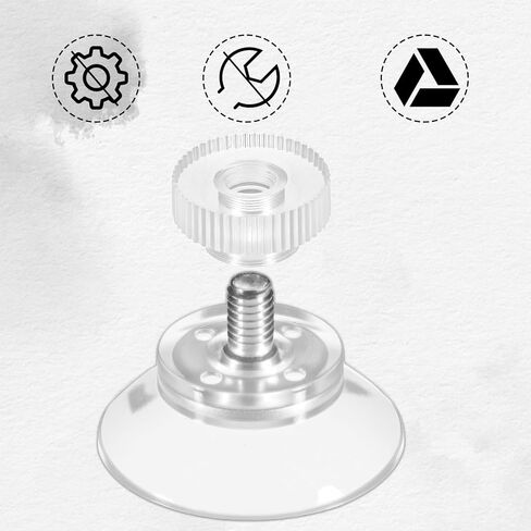 12 Pack Small Suction Cups, 1 Inch Clear Mini Suction Cups with M5 Screw, Without Hooks for Home Organization Christmas Festival Decoration Window in Saudi Arabia