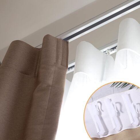 50 PCS Adjustable Pinch Pleated Curtain Drapery Pin Hook, Plastic Curtain Hooks, Ratchet System Curtain Pleat Hook for Window Drapery Door Curtains Shower Curtains (70mm/2.76 Inch) in Saudi Arabia