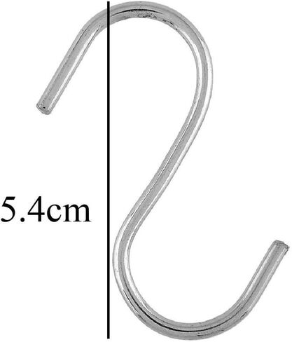 Household Stainless Steel Holder S Shaped Hook Storage Rack Clasps Hooks Hanger(6.5cm(10PCS)) in Saudi Arabia