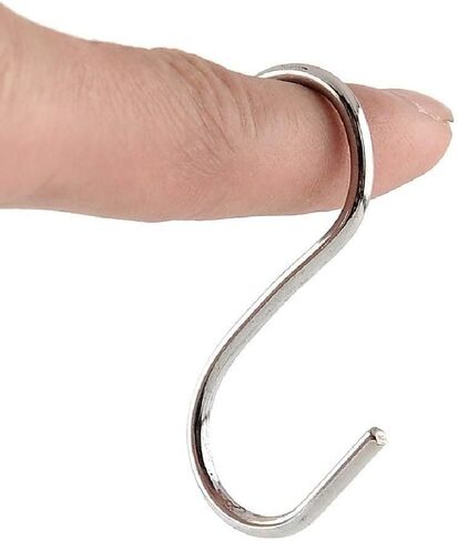 Household Stainless Steel Holder S Shaped Hook Storage Rack Clasps Hooks Hanger(6.5cm(10PCS)) in Saudi Arabia