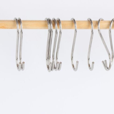 Household Stainless Steel Holder S Shaped Hook Storage Rack Clasps Hooks Hanger(6.5cm(10PCS)) in Saudi Arabia
