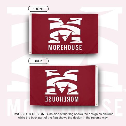 Desert Cactus Morehouse College MC Flag - 3 x 5 Feet Tigers Banner, Indoor/Outdoor Durable Fabric, 100% Polyester Design (Style 3) in Saudi Arabia
