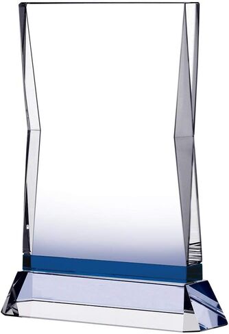 Crown Awards 8" Sapphire Illumination Thank You Crystal Award, Custom Engraved Thank You Trophy, Engraving Included, Prime in Saudi Arabia