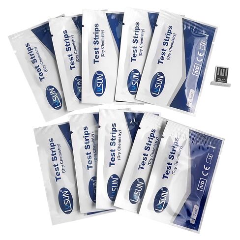 LYSUN Blood Lipid Analysis Meter System Multifunction Lipid kit Test HDL Triglycerides Cholesterol Test Meter (Lipid Meter with 10pcs of strips), white and dark blue in Saudi Arabia