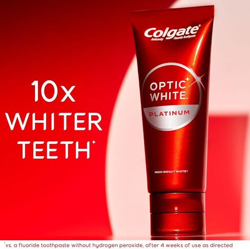 Colgate Optic White High Impact White Toothpaste, Clean Mint Flavor, 4 Oz Tube, (3 Pack) in Saudi Arabia