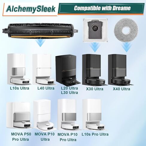 14 قطعة L40 Ultra Tricut Brush لـ Dreame X40 Ultra/ X30 Ultra/ L30 Ultra/ L10s Ultra/ L20 Ultra/ L10s Pro Ultra Robot Vacuum، لـ MOVA P10 Ultra/ P10 Pro Ultra/ P50 Pro Ultra طقم ملحقات الأجزاء in Kuwait