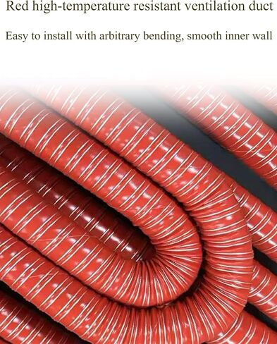 Silicone Ducting Hose Steel Wire Reinforced Flexible Duct Fire Retardant for Industrial Fume Extraction Extractor Fan Dryer Vent(3.2cm,300cm) in Saudi Arabia