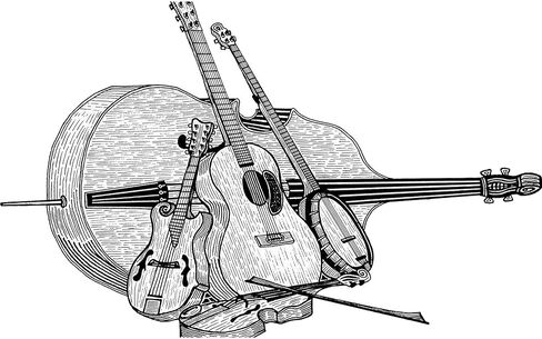 ملصق سيارة CafePress Bluegrass 2 بيضاوي الشكل in Kuwait