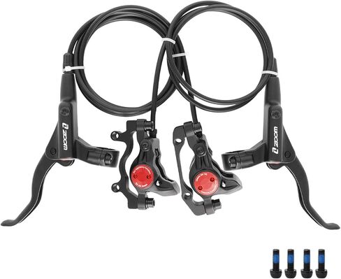 Zoom HB876 Hydraulic Disc Brakes Set, Black, Mountain Bike Left Front 850mm Right Rear 1450mm, Suitable for Mountain Bikes and Fat Bikes in Saudi Arabia