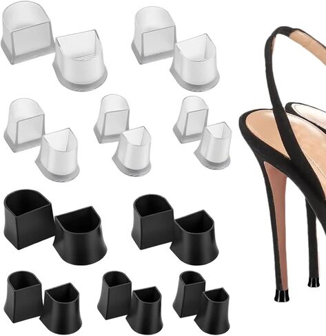 10 Pairs Heel Caps for High Heels, 4 Sizes Stiletto Heel Caps, Heels Protectors Durable Repair for Grass, Wedding, Outdoor Activities in Saudi Arabia