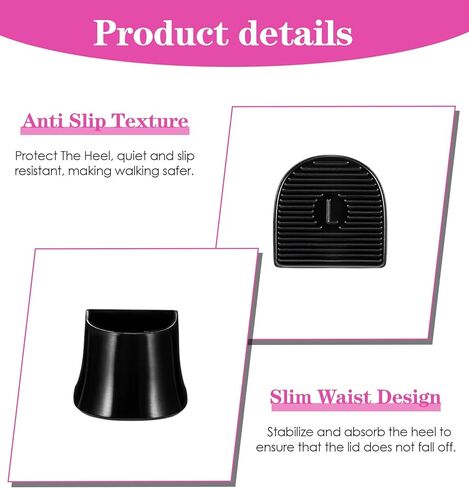 10 Pairs Heel Caps for High Heels, 4 Sizes Stiletto Heel Caps, Heels Protectors Durable Repair for Grass, Wedding, Outdoor Activities in Saudi Arabia