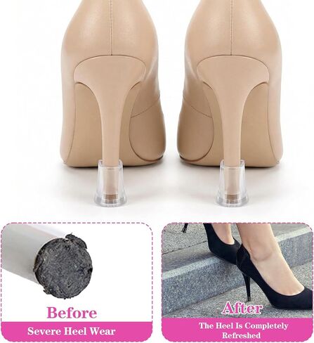 10 Pairs Heel Caps for High Heels, 4 Sizes Stiletto Heel Caps, Heels Protectors Durable Repair for Grass, Wedding, Outdoor Activities in Saudi Arabia