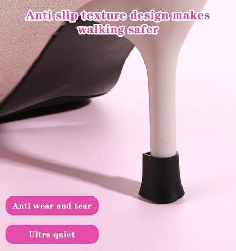 10 Pairs Heel Caps for High Heels, 4 Sizes Stiletto Heel Caps, Heels Protectors Durable Repair for Grass, Wedding, Outdoor Activities in Saudi Arabia