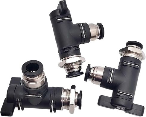 Pneumatic Switch Valve BLM8 Black Plastic Copper Quick Insert Hand Air Pipe 4 6 8 10 12 16mm 1Pcs(BLM14-10) in Saudi Arabia