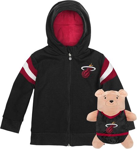 Outerstuff NBA Toddlers/Little Boys (2 Years-5 Years) Miami Heat Hoodie and Plush Animal in Saudi Arabia
