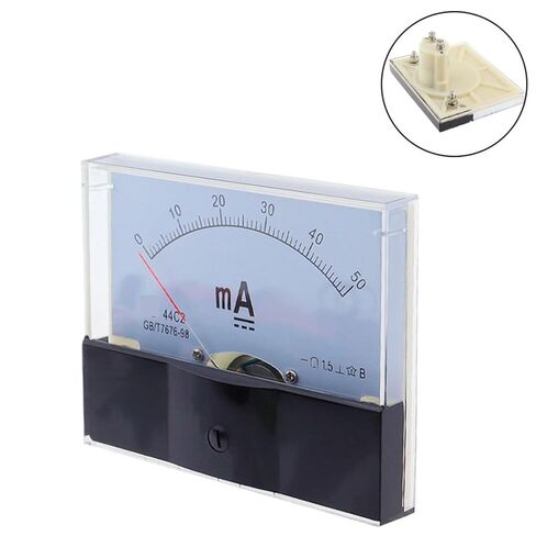 44C2 1mA 2mA 75mA 100mA 200mA 300mA 500mA DC مقياس التيار الكهربائي التناظري اختبار الحالي متر الميكانيكية رأس 1 قطعة (1000mA) in Kuwait