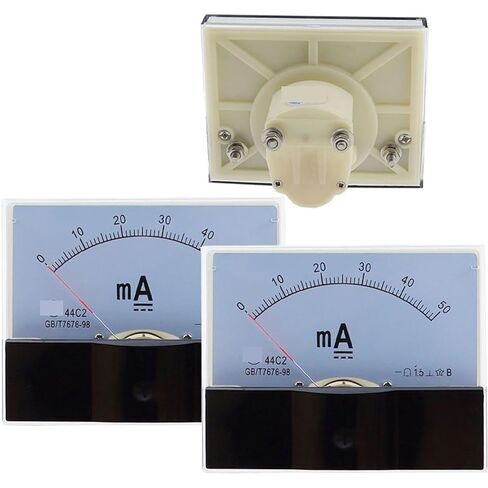 44C2 1mA 2mA 75mA 100mA 200mA 300mA 500mA DC مقياس التيار الكهربائي التناظري اختبار الحالي متر الميكانيكية رأس 1 قطعة (1000mA) in Kuwait